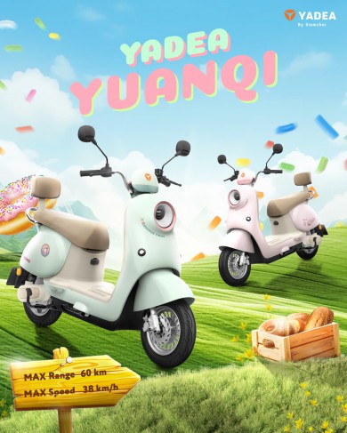 ดีไซน์ใหม่!สุดคิ้วท์ YADEA YUANQI จ่ายเริ่มต้น 2,107 บาท/เดือน